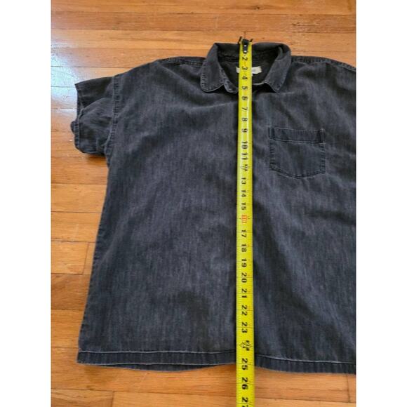 Madewell Shirt Women's Lunar Wash Denim Rolled Sleeve Button Up S Black A001495 - Picture 3 of 7